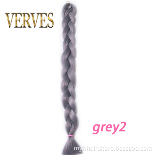 Braiding Hair Long Synthetic Heat Fiber braid 165g/piece pure color Jumbo Hair Extensions 82 inch Crochet braid